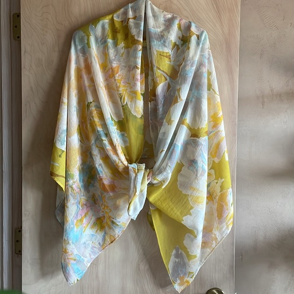 Soft Surroundings Floral Scarf 100% Cotton NWT - Picture 5 of 12